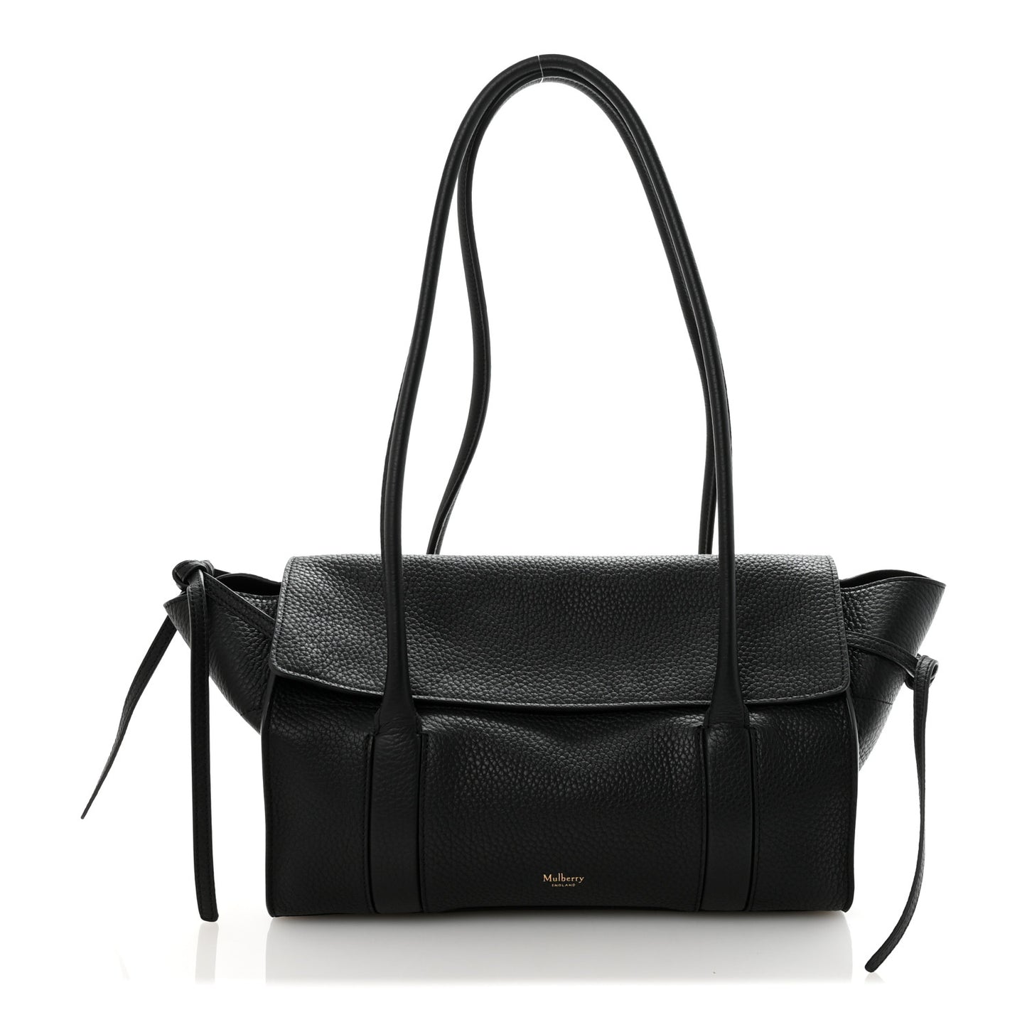 Heavy Grain Small Soft Bayswater Satchel Black
