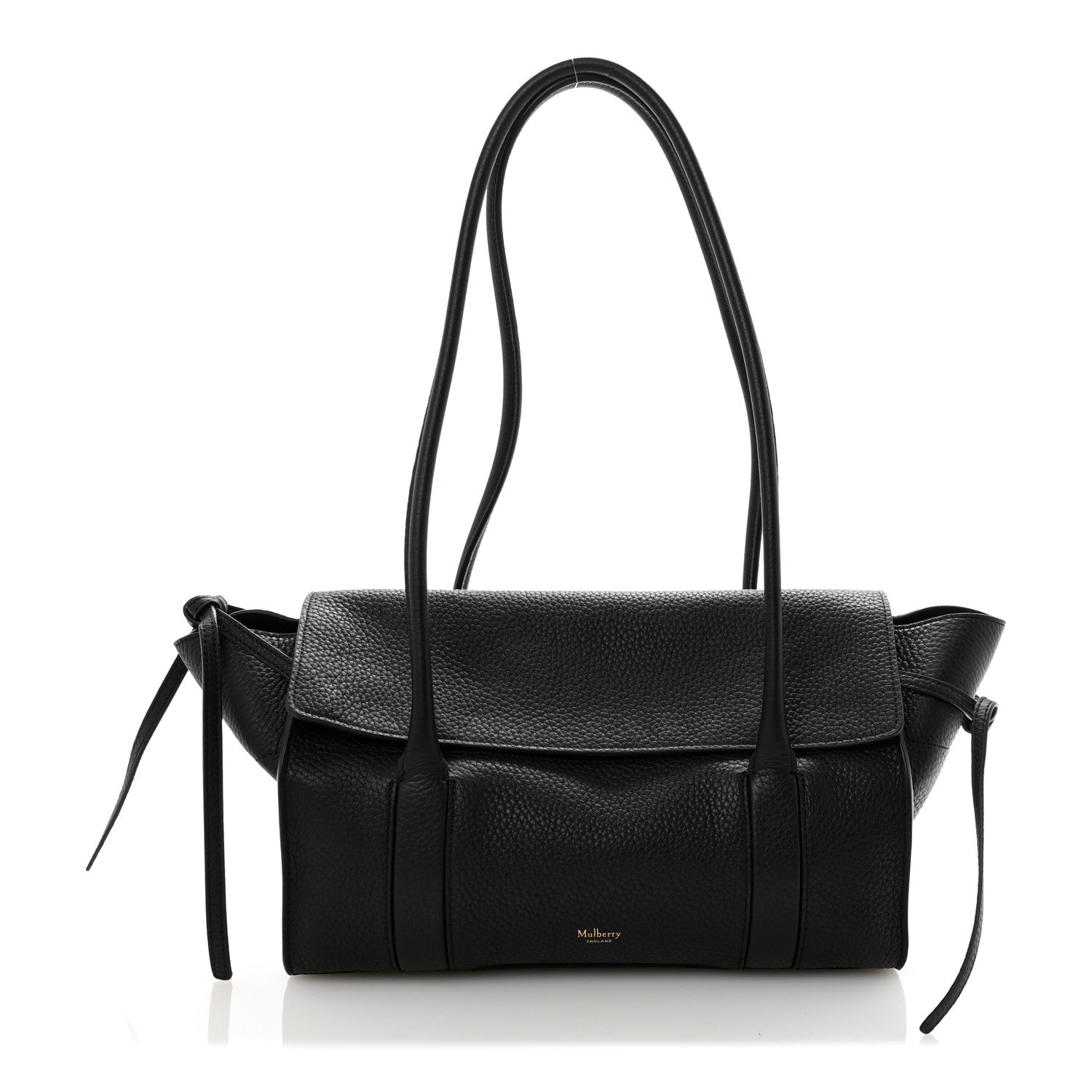 Mulberry Heavy Grain Small Soft Bayswater Satchel Black 1 of 9