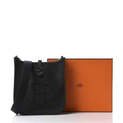 Hermes Taurillon Clemence Evelyne TPM Black 11 of 11
