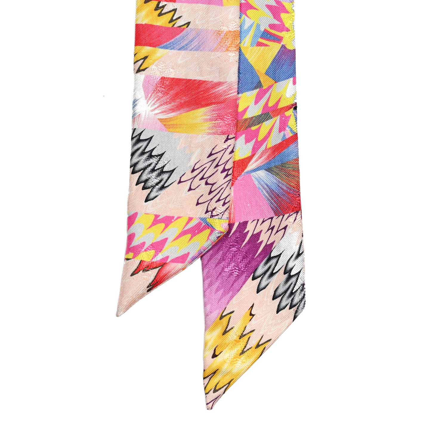 Silk All Over Marble Silk Twilly Rose Multicolor Ocre