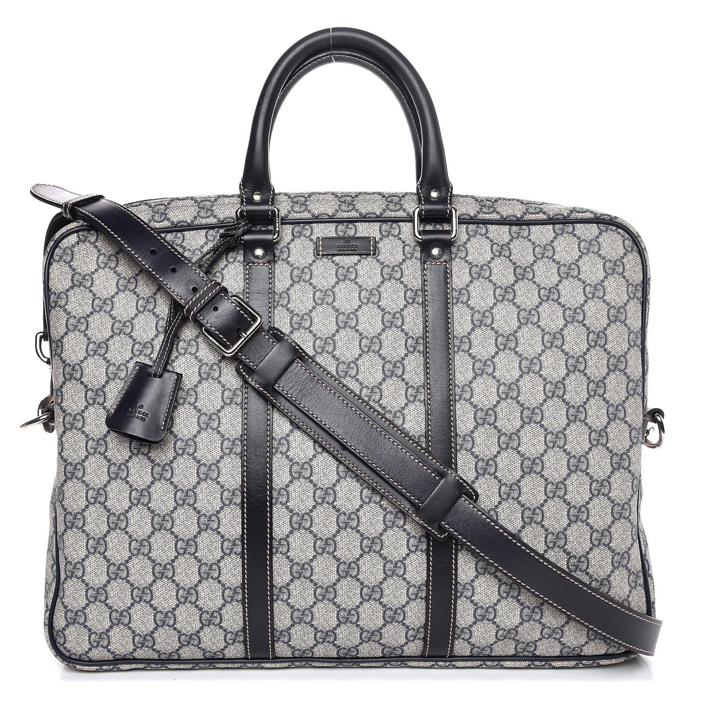 GG Plus Monogram Medium Briefcase Navy