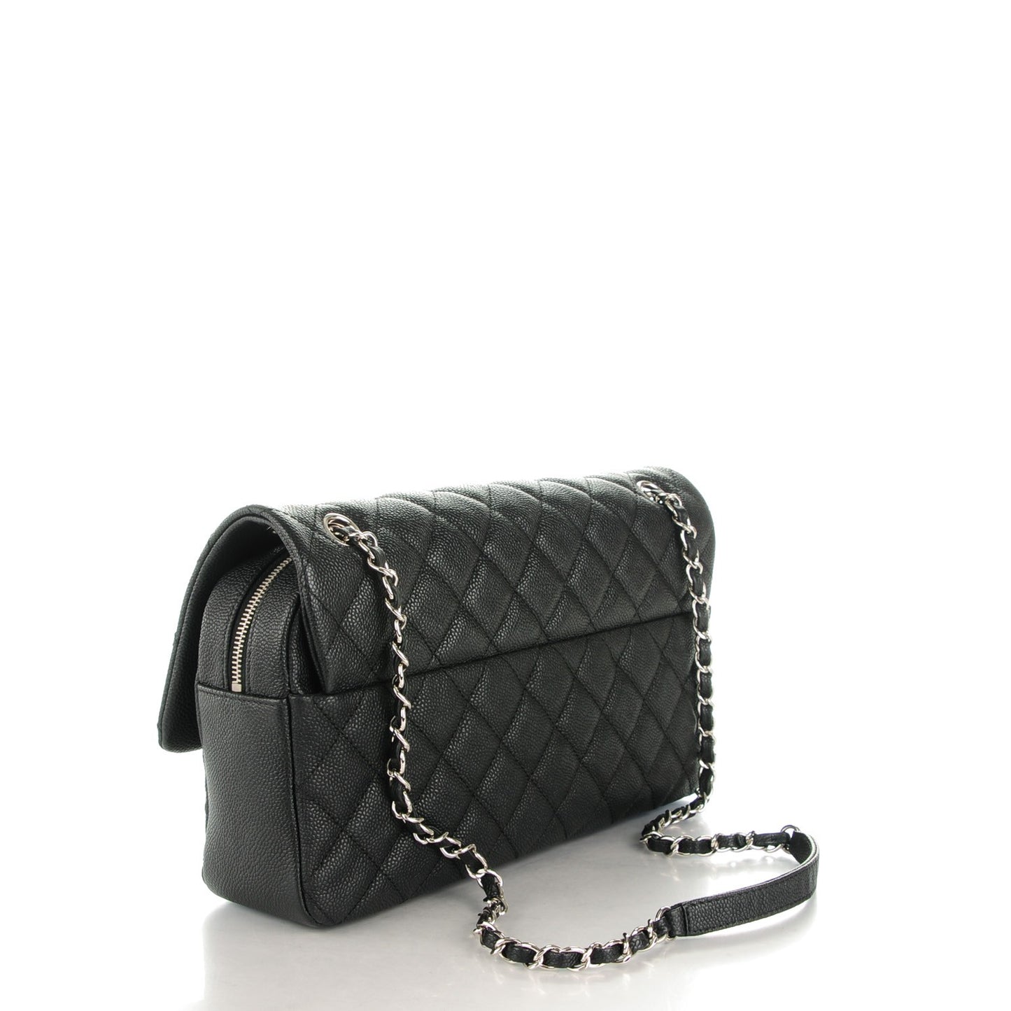 Caviar Quilted Jumbo Easy Flap Black
