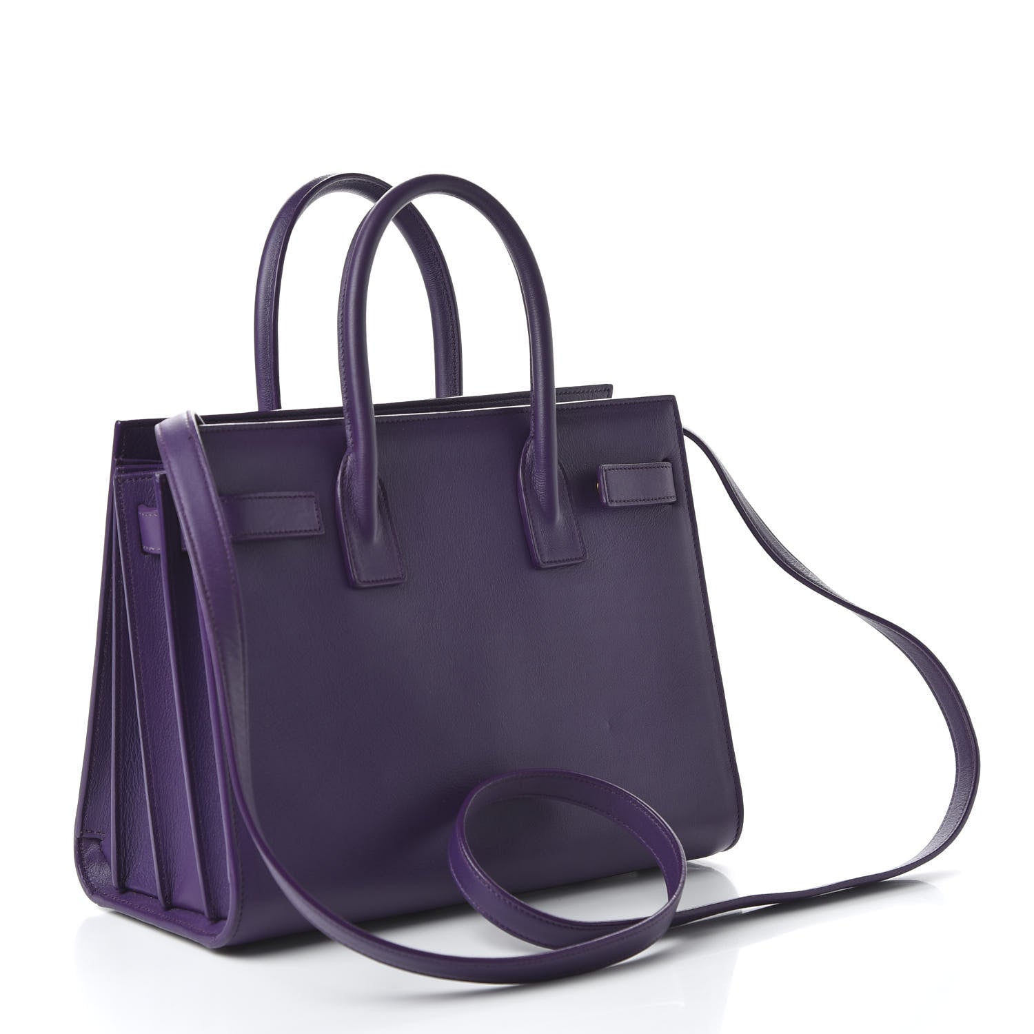 Saint Laurent Calfskin Baby Sac de Jour Purple 3 of 9