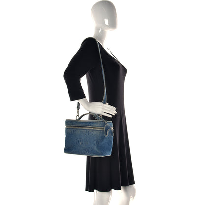 Chanel Denim Vanity Cosmetic Case Blue 2 of 19