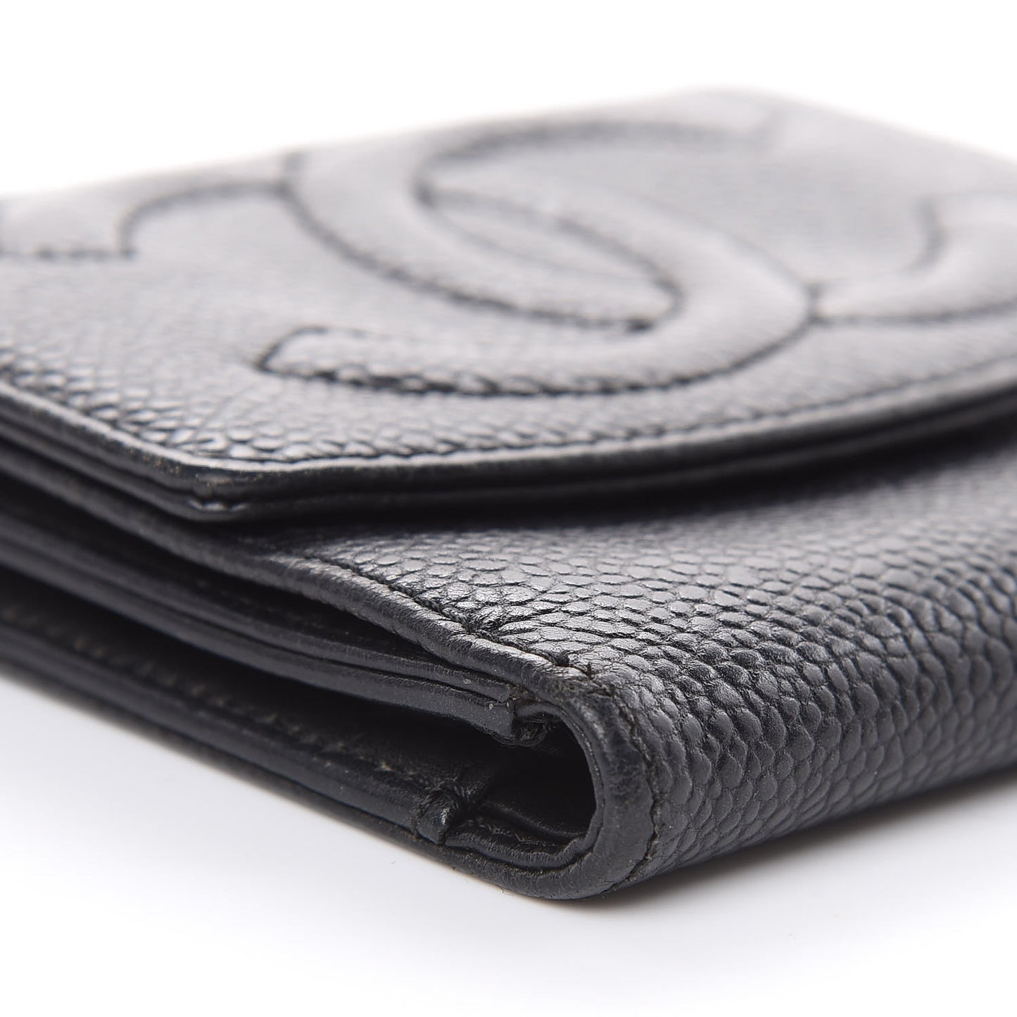 Caviar Timeless CC Compact Wallet Black