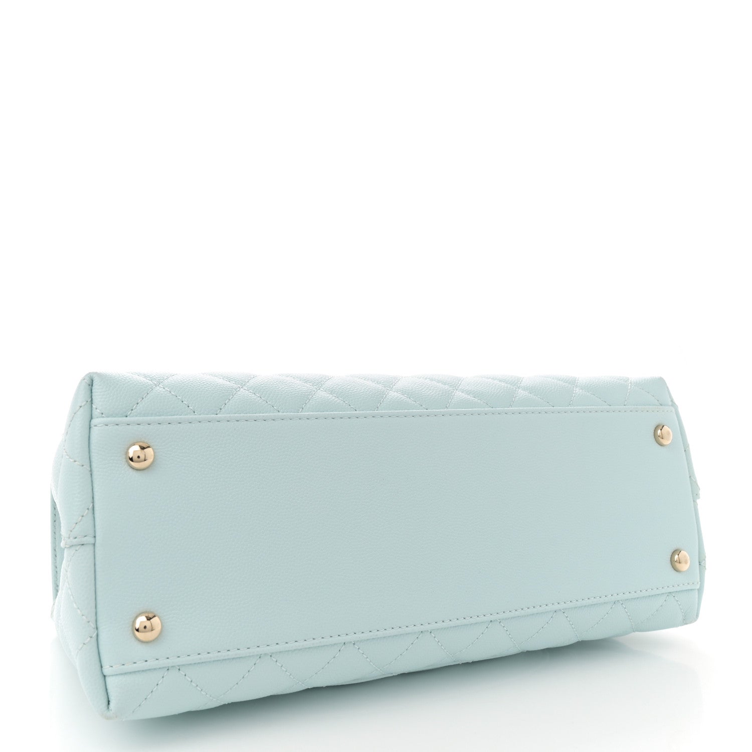 Chanel Caviar Quilted Small Coco Handle Flap Light Blue 4 of 10