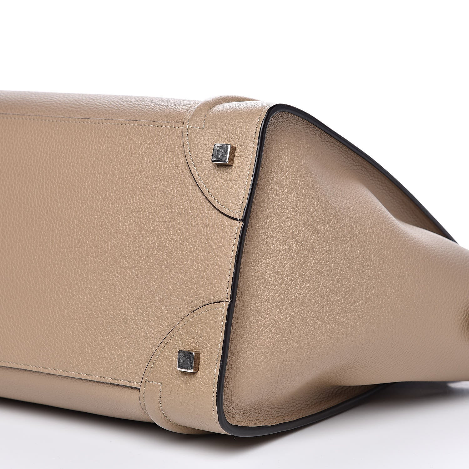 Celine Drummed Calfskin Mini Luggage Dune 9 of 13