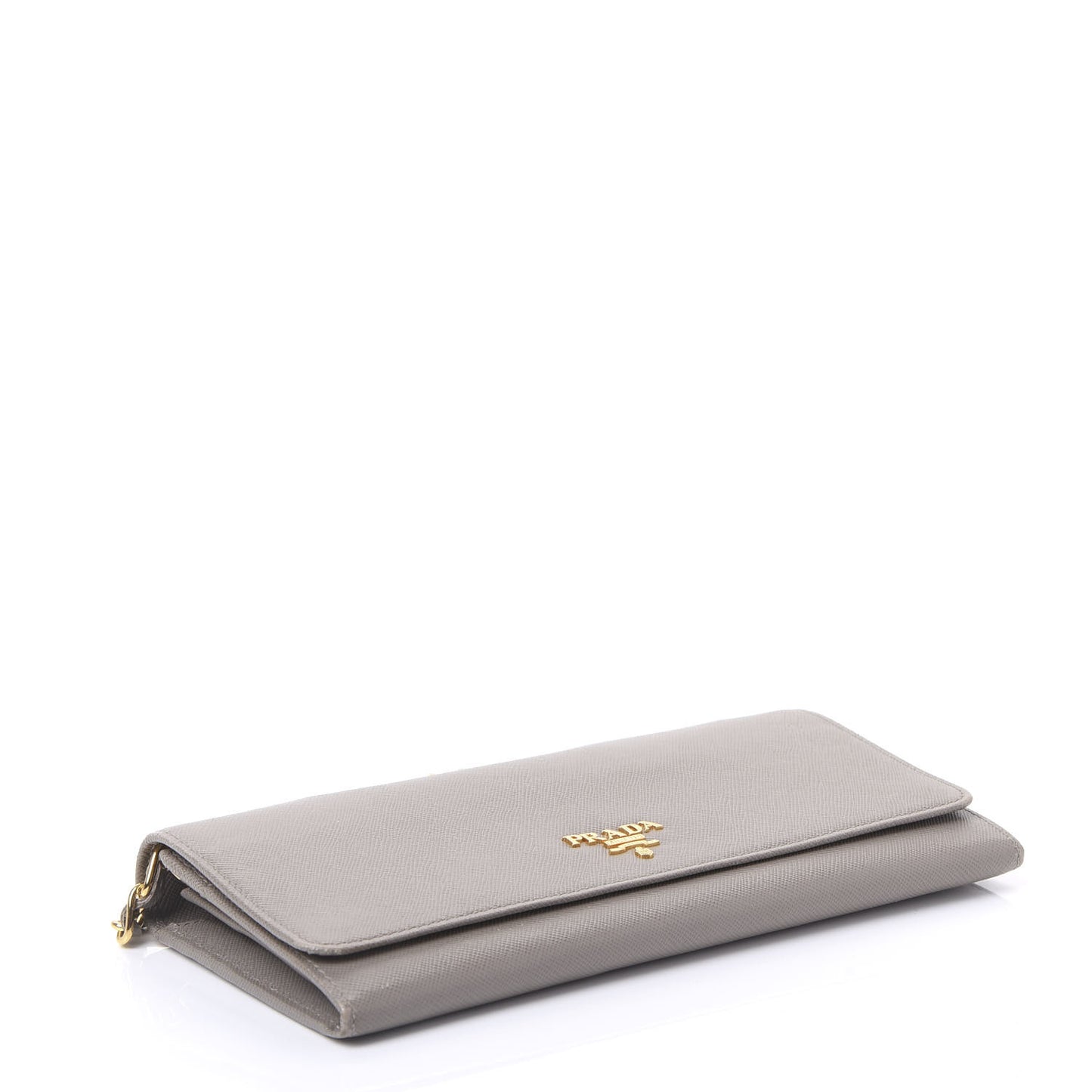 Saffiano Metal Oro Chain Wallet Argilla