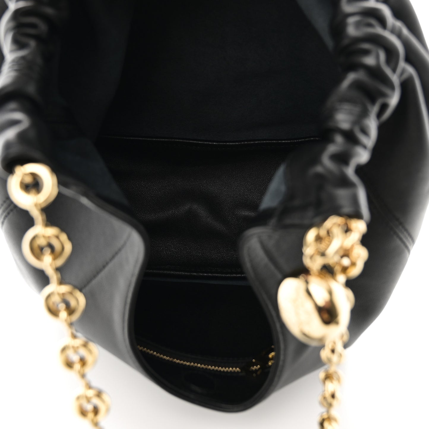 Buttery Nappa Small Squeeze Bag Black