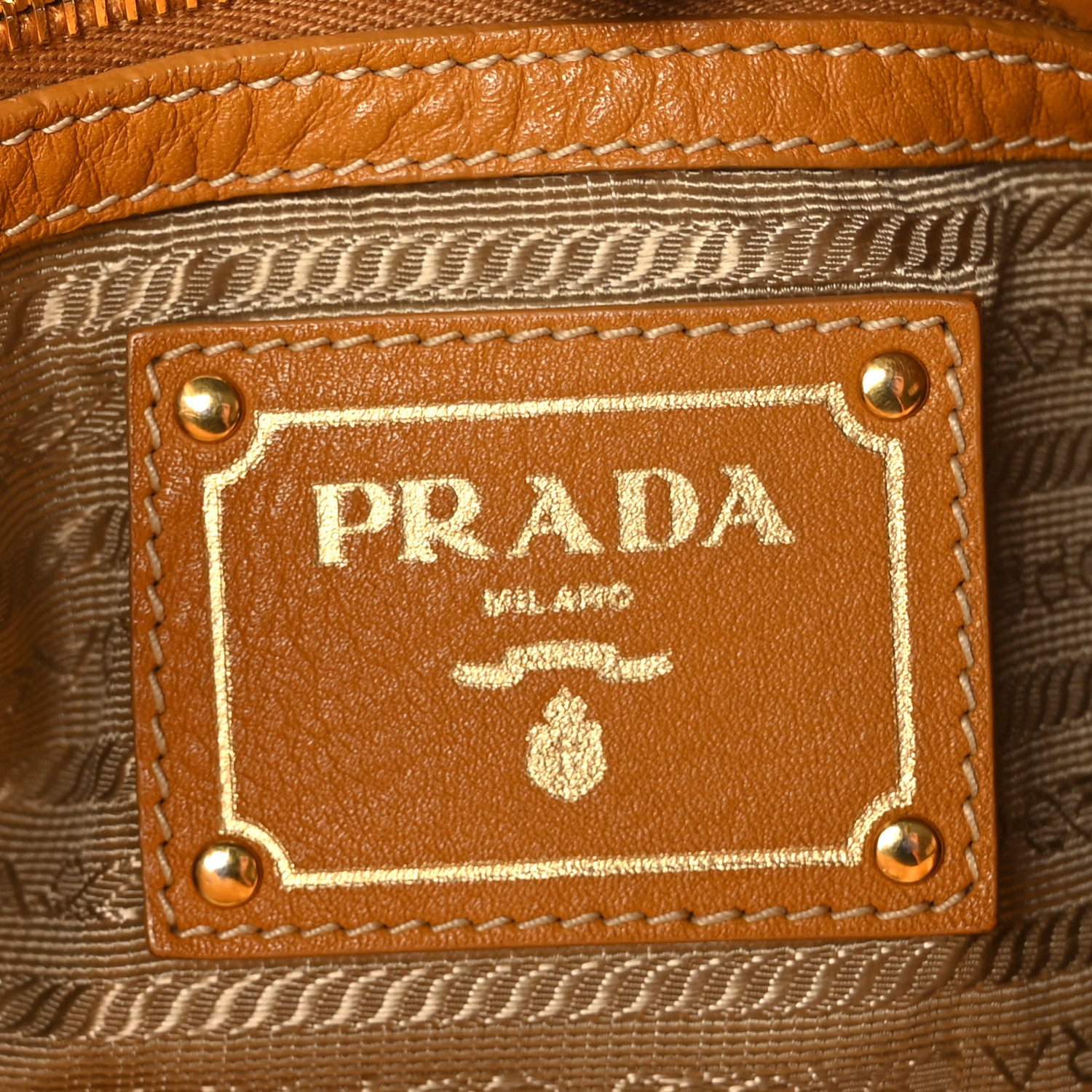 Prada Vitello Daino Shoulder Bag Ocra 6 of 8