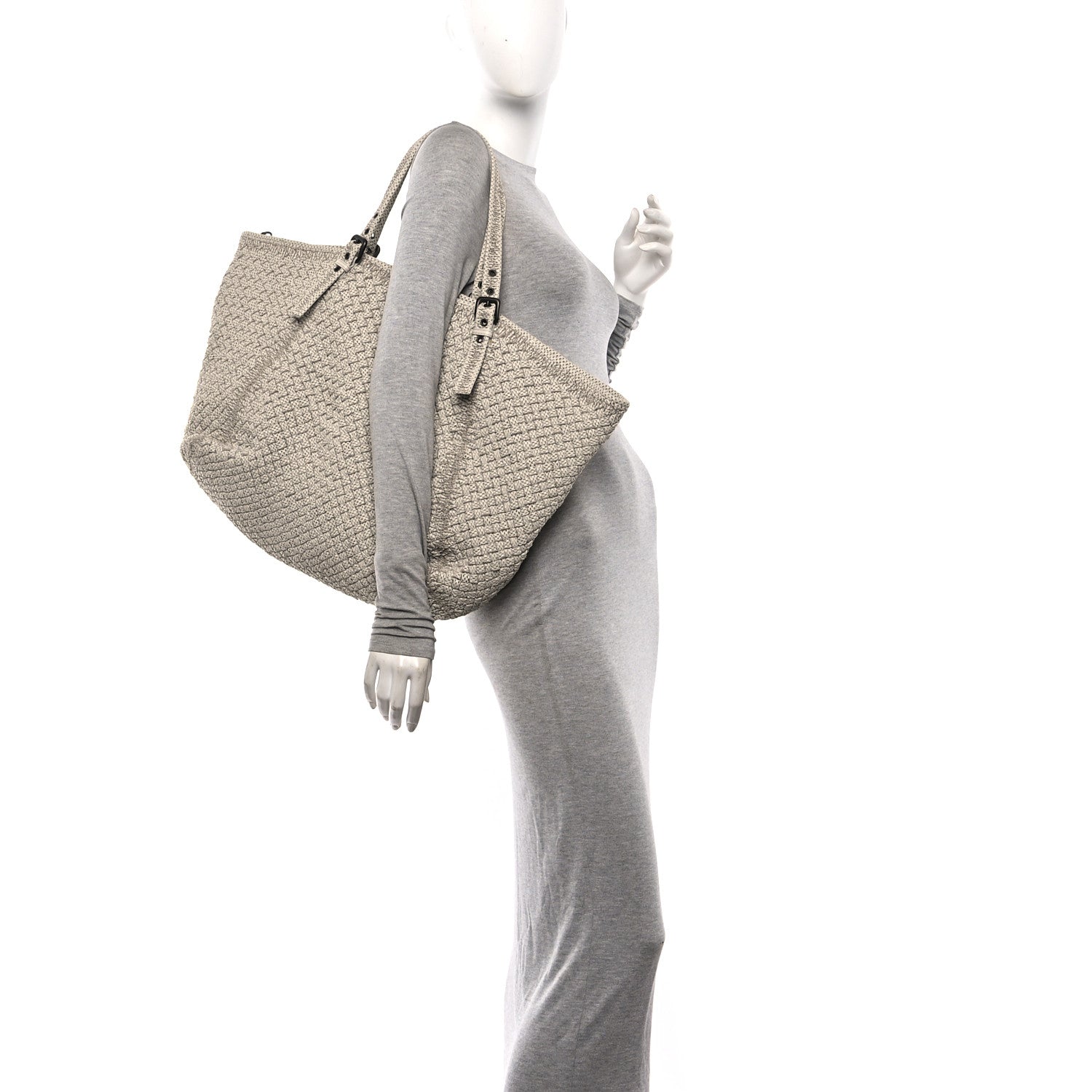Bottega Veneta Perforated Intrecciato Tote Marmo 2 of 11