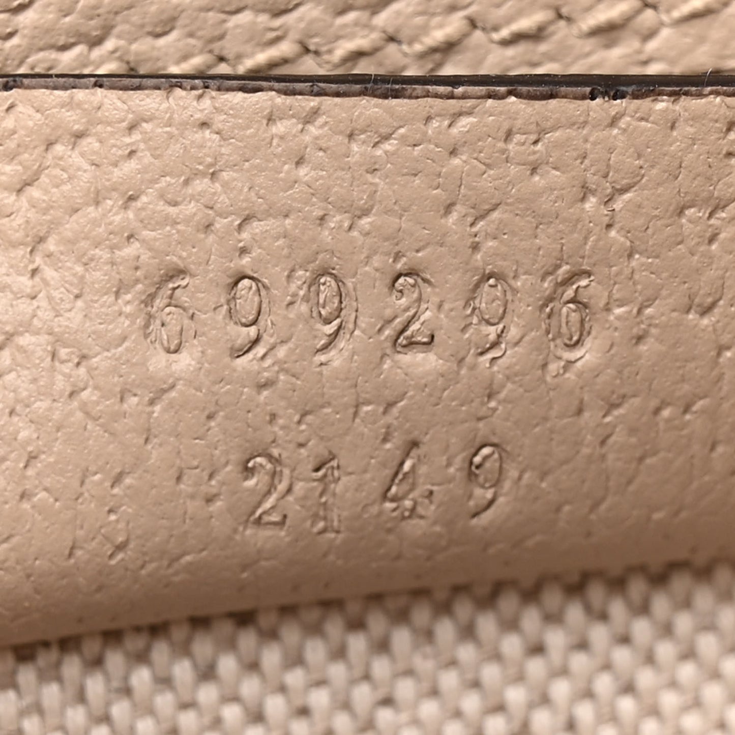 GG Supreme Monogram Textured Dollar Calfskin Mini Horsebit 1955 Shoulder Bag Beige Mystic White Oatmeal