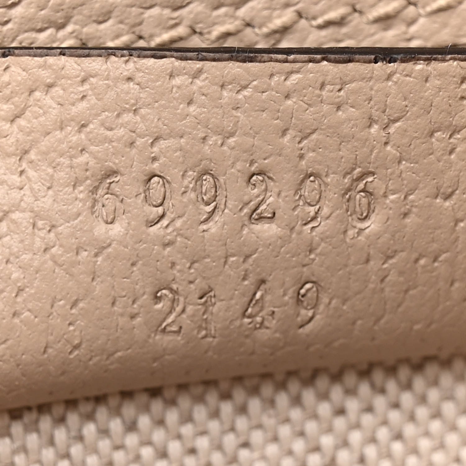 Gucci GG Supreme Monogram Textured Dollar Calfskin Mini Horsebit 1955 Shoulder Bag Beige Mystic White Oatmeal 7 of 11