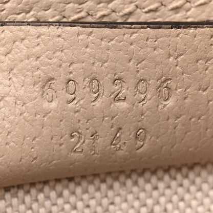 Gucci GG Supreme Monogram Textured Dollar Calfskin Mini Horsebit 1955 Shoulder Bag Beige Mystic White Oatmeal 7 of 11
