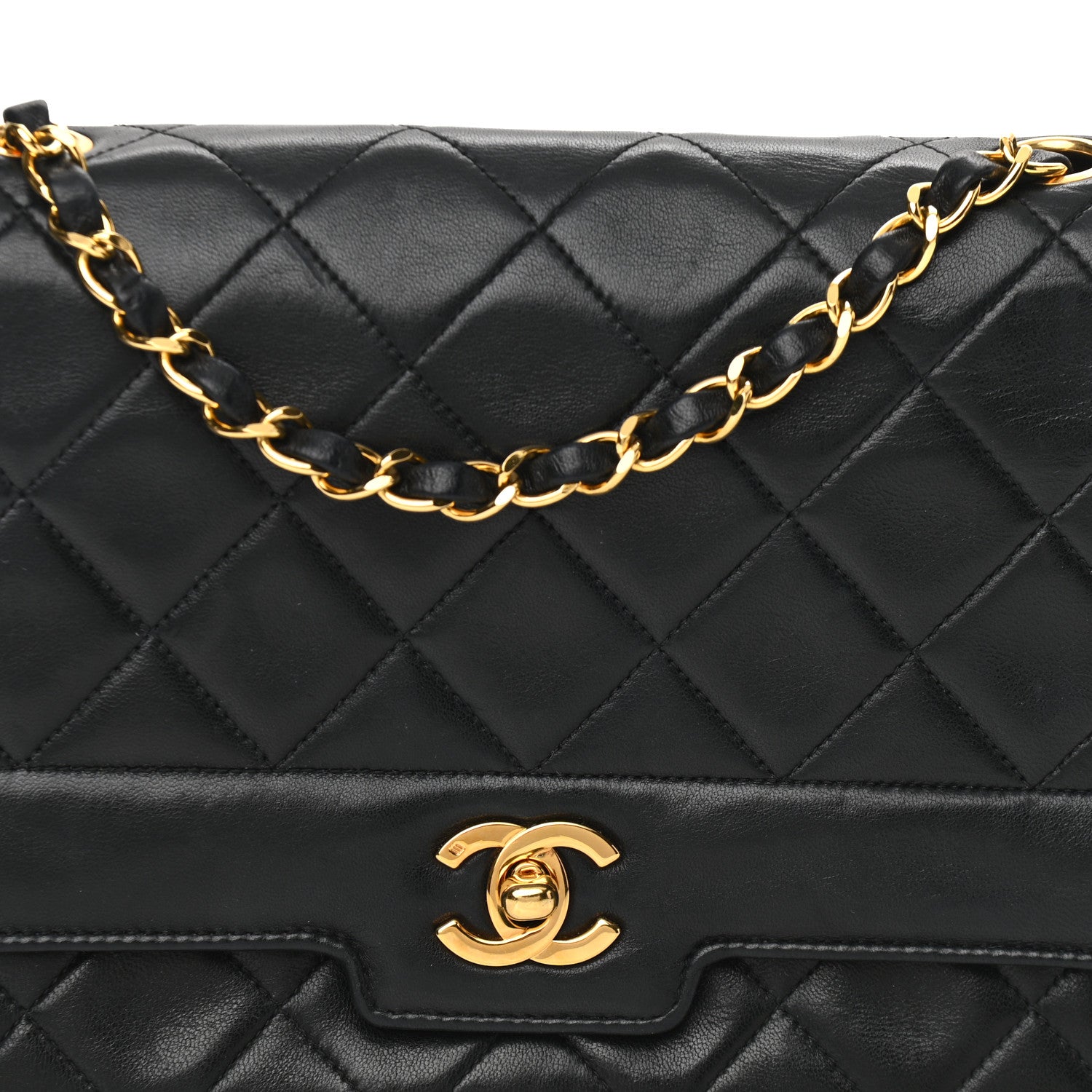 Chanel Lambskin Quilted Medium Single Flap Black 9 of 12