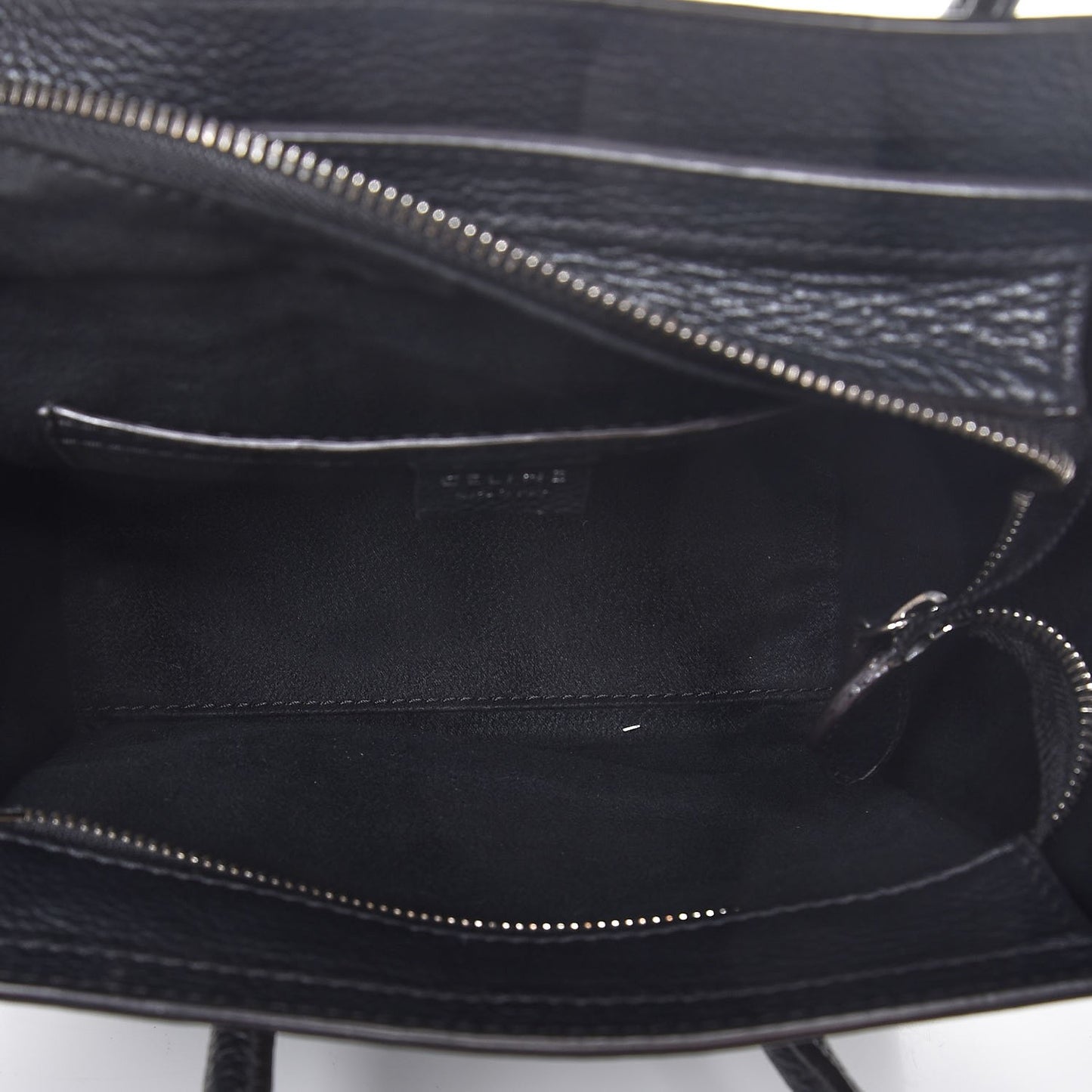 Drummed Calfskin Nano Luggage Black