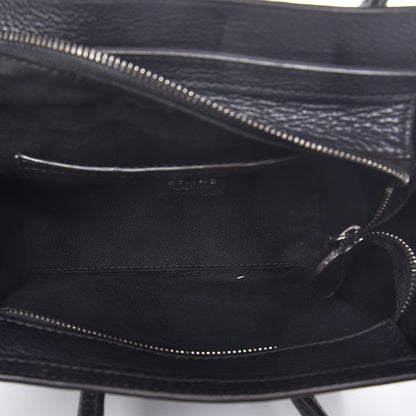 Celine Drummed Calfskin Nano Luggage Black 5 of 7