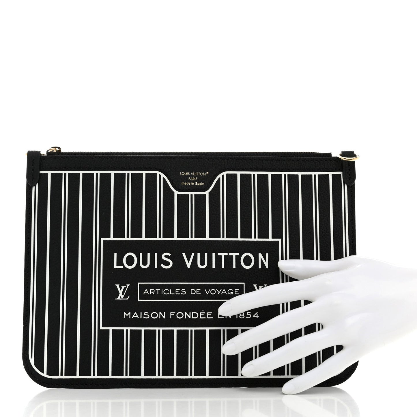 Calfskin Neverfull Inside Out MM Pochette Black