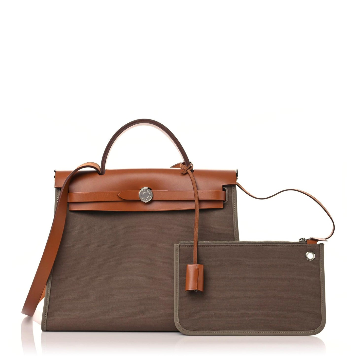 Vache Hunter Toile Herbag Zip 31 PM Etoupe Dune Fauve