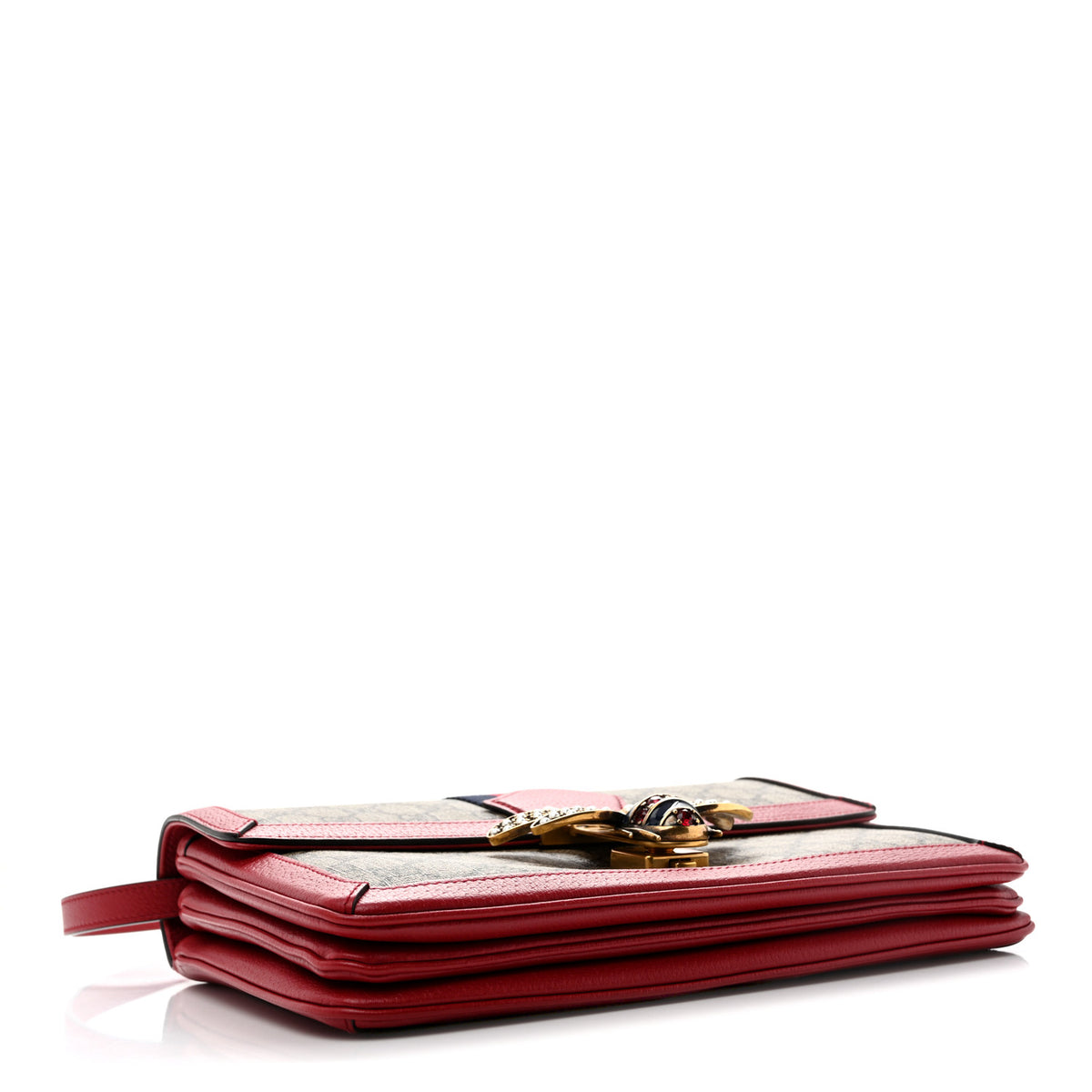 GG Supreme Monogram Medium Queen Margaret Shoulder Bag Red