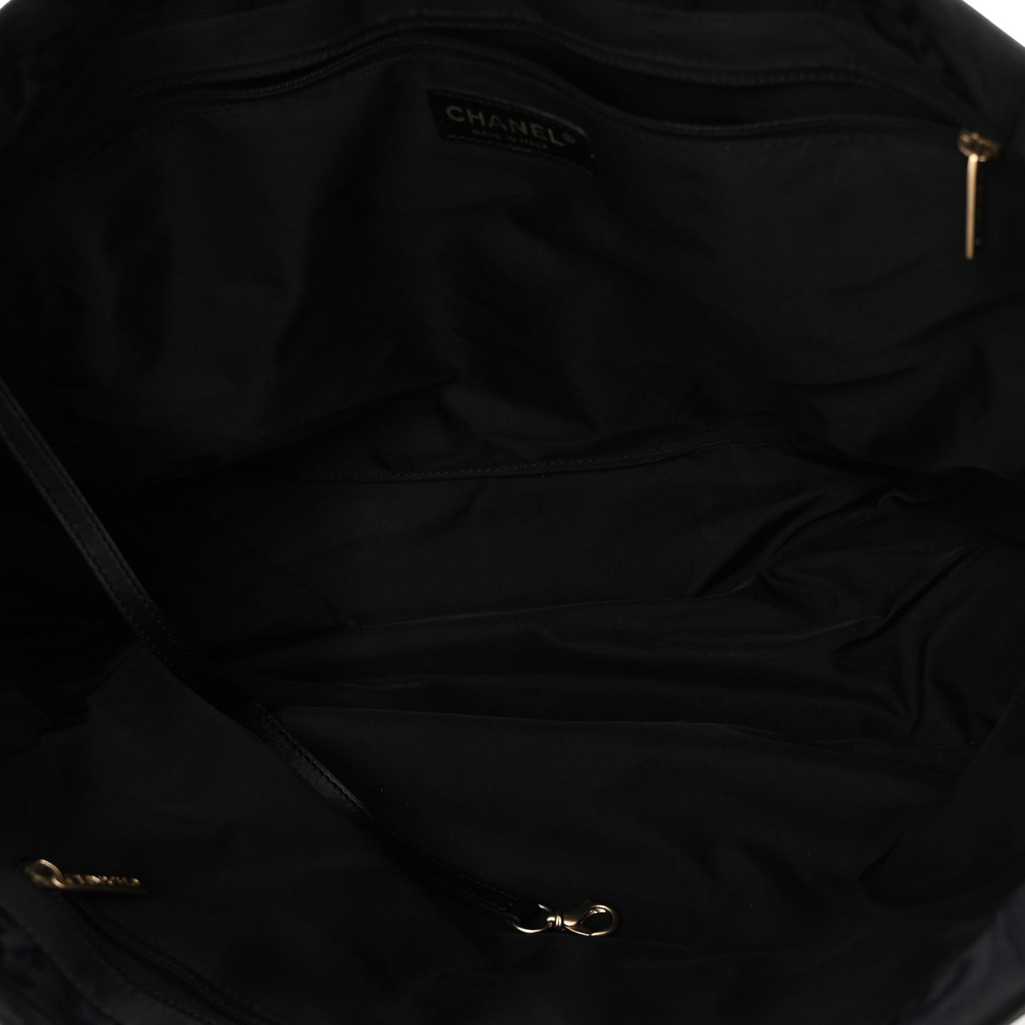 Nylon Large Travel Tote Black