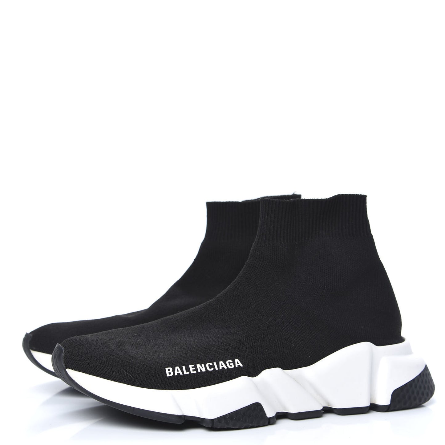 Neoprene Knit Womens Speed Sneakers 36 Black White