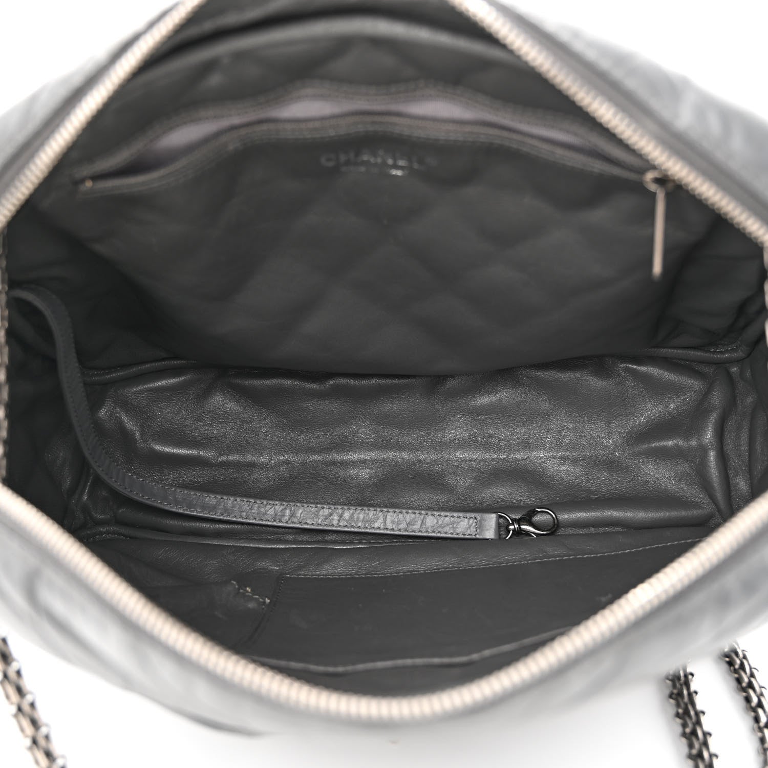 Chanel Aged Calfskin Quilted Large Reissue Camera Case Grey 5 of 16