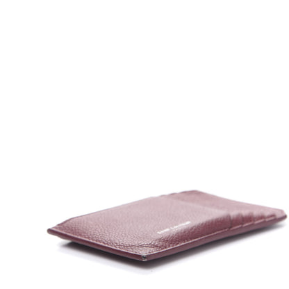 Saint Laurent Grained Calfskin 5 Fragments Zip Pouch Card Holder Burgundy 6 of 9