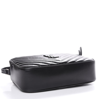 Saint Laurent Calfskin Matelasse Monogram Lou Camera Bag Black 4 of 10