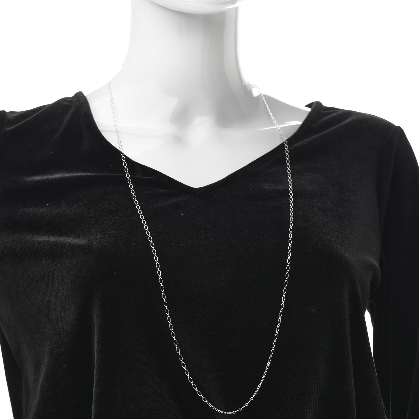 Sterling Silver Oval Link Chain Necklace 36"