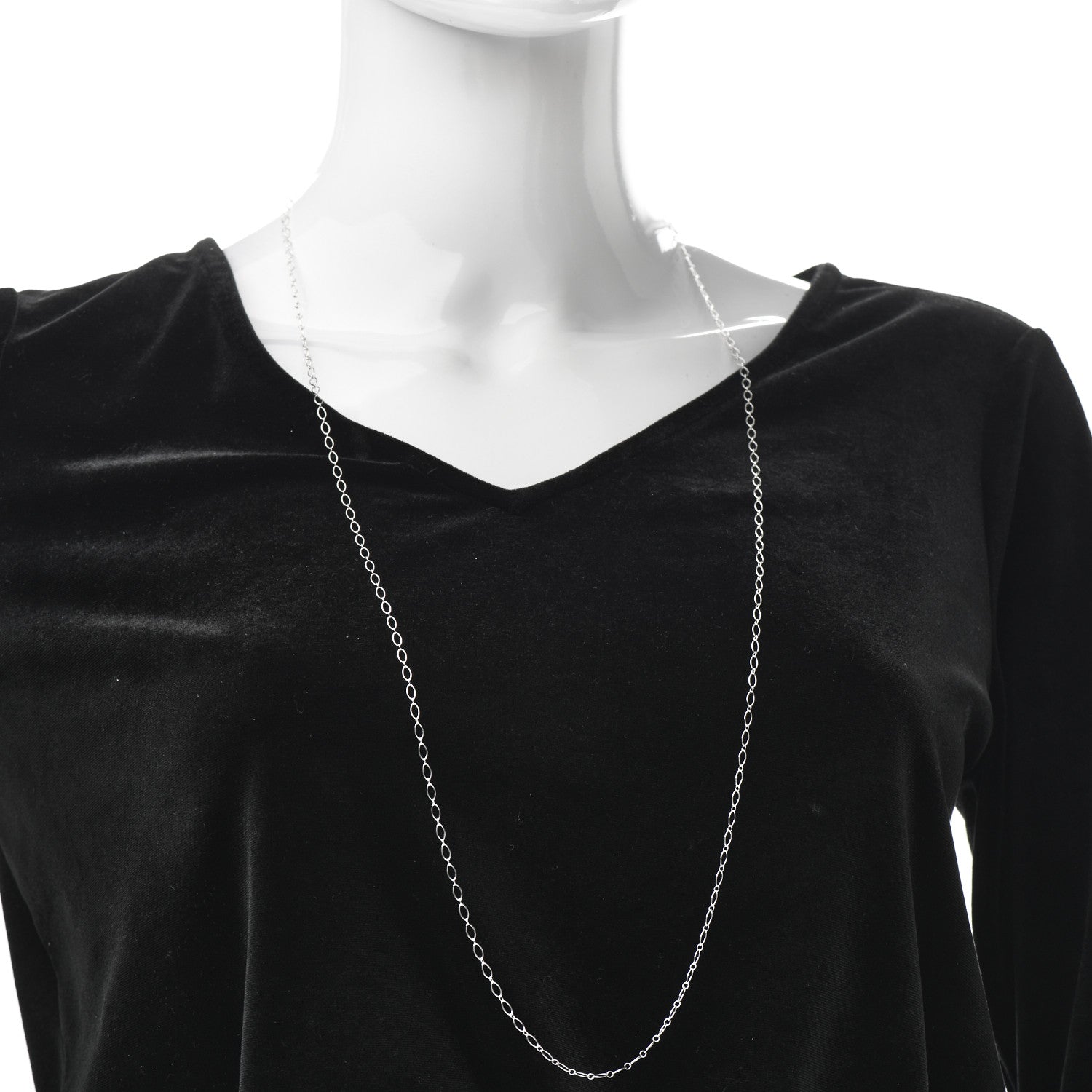 Tiffany Sterling Silver Oval Link Chain Necklace 36" 2 of 6