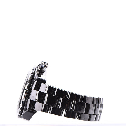 Chanel Stainless Steel Ceramic 41mm J12 Chronograph Automatic Watch Black 3 of 8