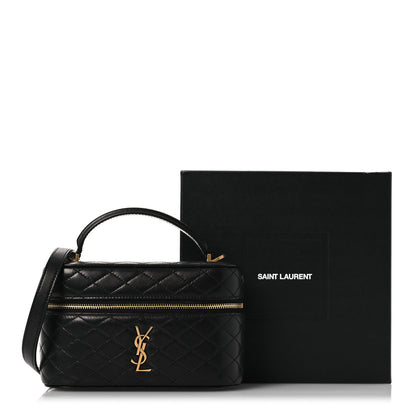 Saint Laurent Lambskin Quilted Mini Gaby Vanity Case Black 13 of 13