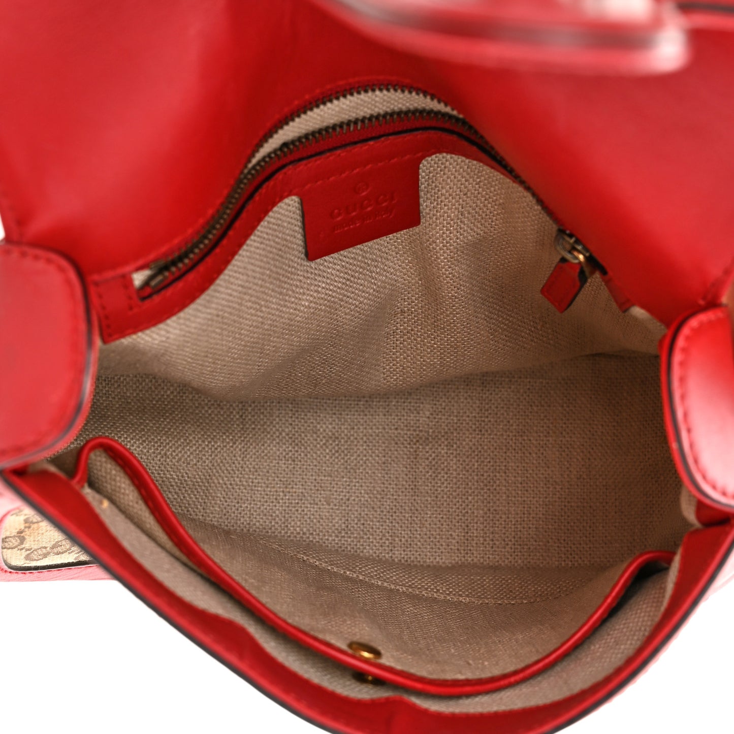 Monogram Ruinart Calfskin Medium Lady Web Shoulder Bag Beige Ebony Hibiscus Red