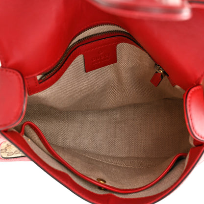Gucci Monogram Ruinart Calfskin Medium Lady Web Shoulder Bag Beige Ebony Hibiscus Red 4 of 13