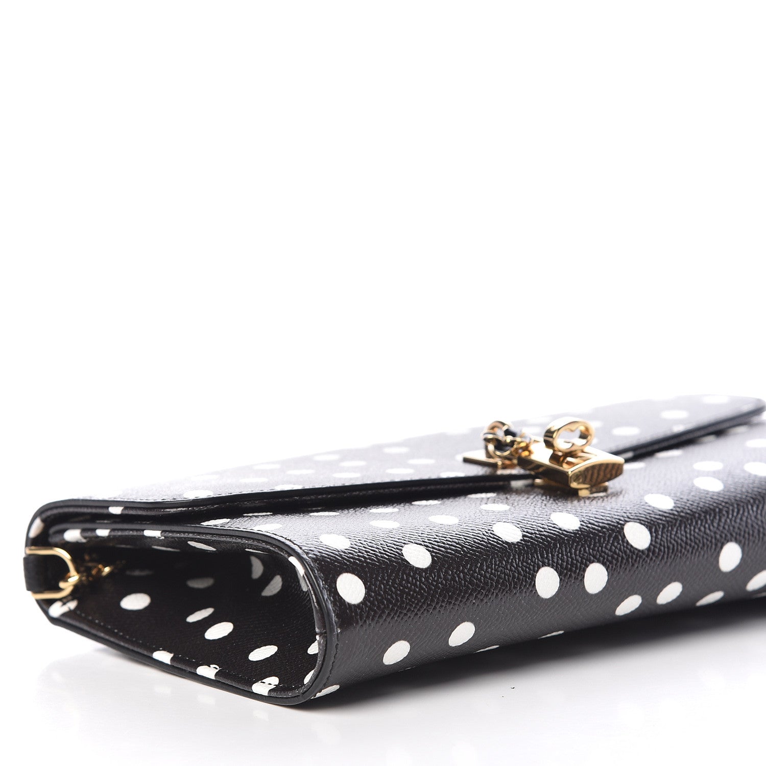 Dolce & Gabbana Dauphine Polka Dot Print Shoulder Bag Black 6 of 9