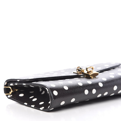 Dolce & Gabbana Dauphine Polka Dot Print Shoulder Bag Black 6 of 9