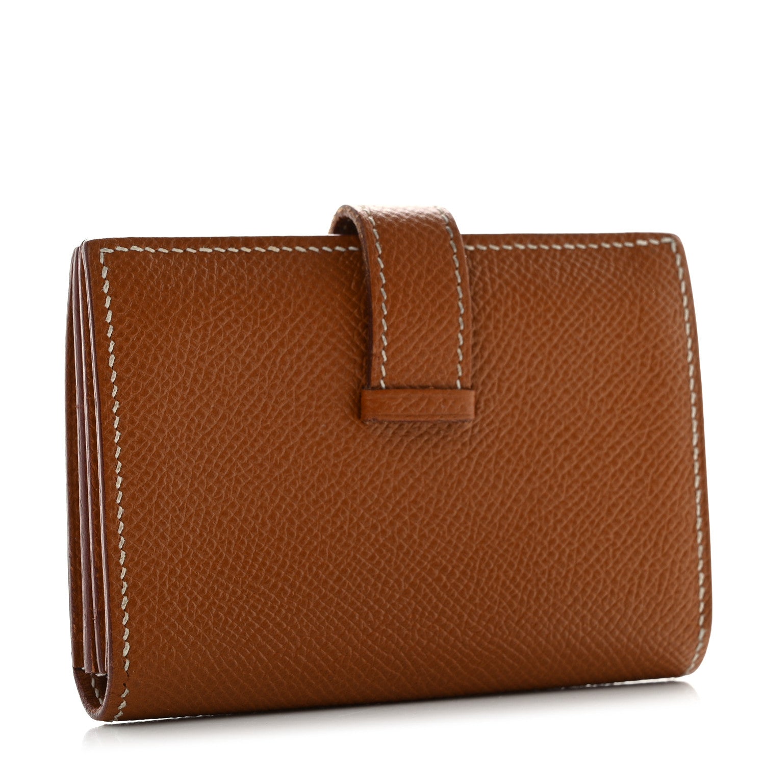 Hermes Epsom Bearn Card Holder Wallet Gold 3 of 10