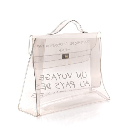 Hermes Vinyl Souvenir De L'Exposition Kelly Transparent 3 of 7