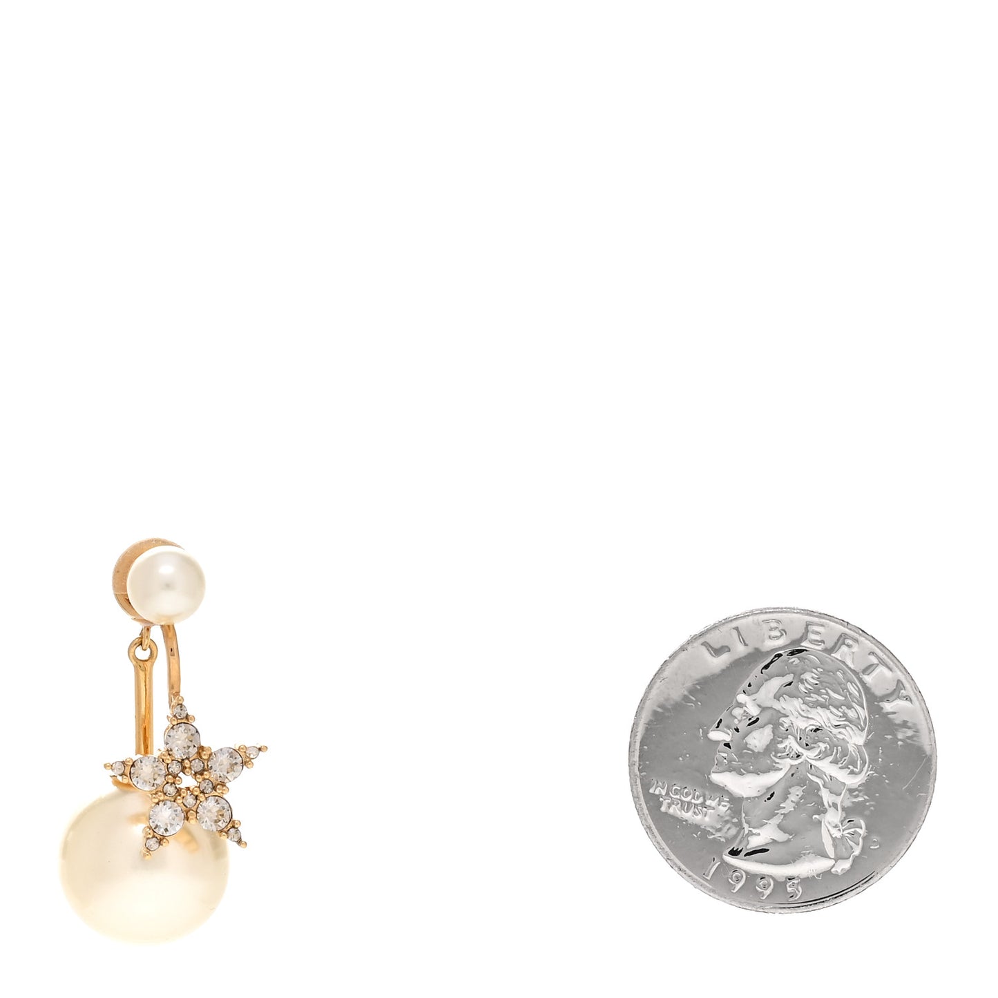 Pearl Crystal My ABCDior Tribales Etoile Earring Gold