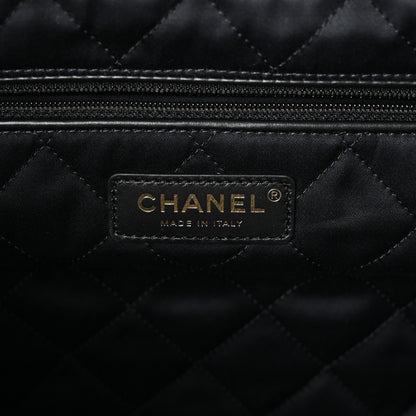 Chanel Shiny Calfskin Stitched Chanel 22 Black White 7 of 12