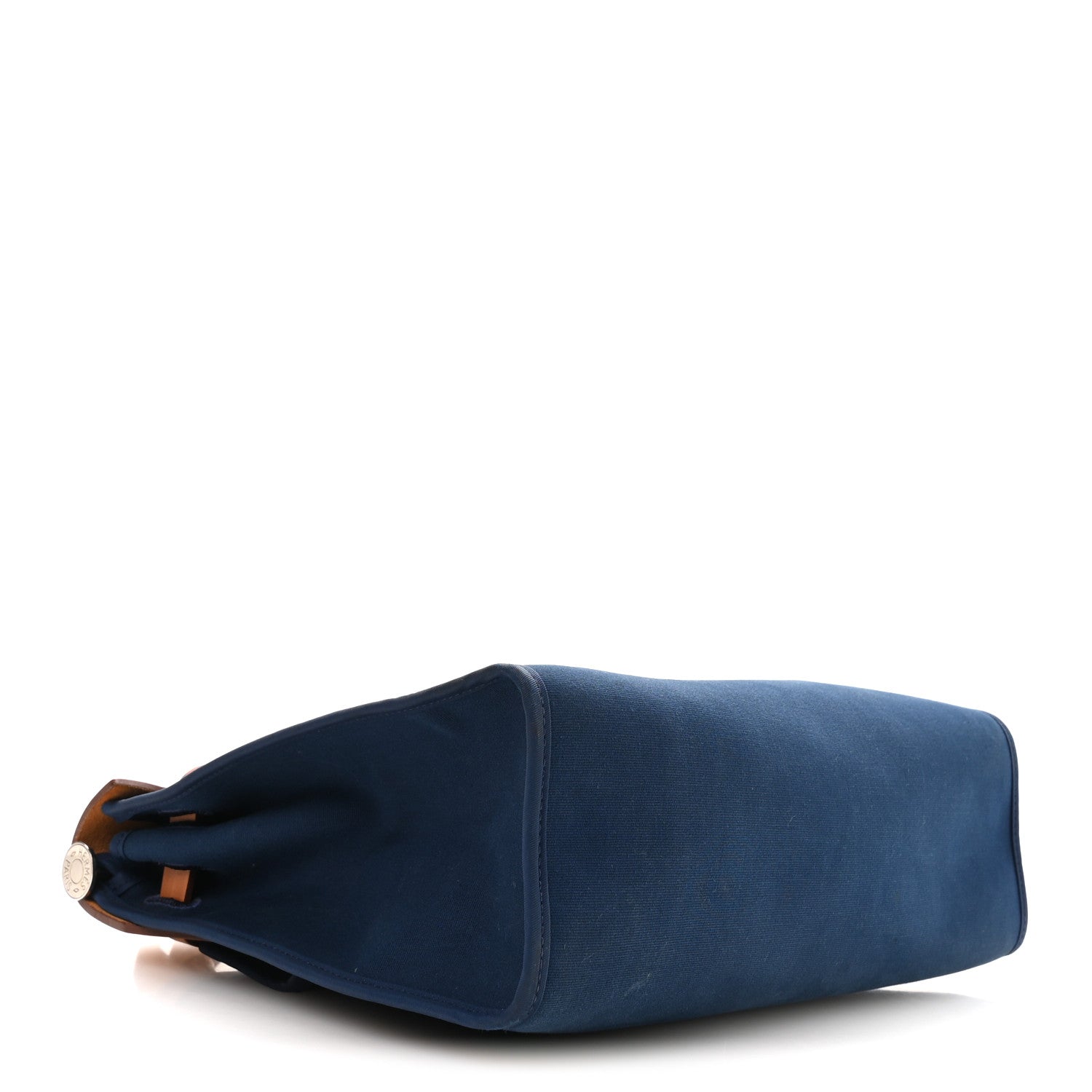 Hermes Vache Hunter Toile Herbag Zip 31 PM Bleu De Malte Natural 5 of 12