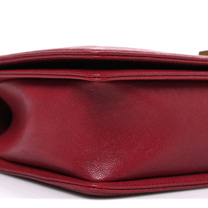 Chanel Caviar Chevron Quilted New Medium Boy Flap Red 9 of 10