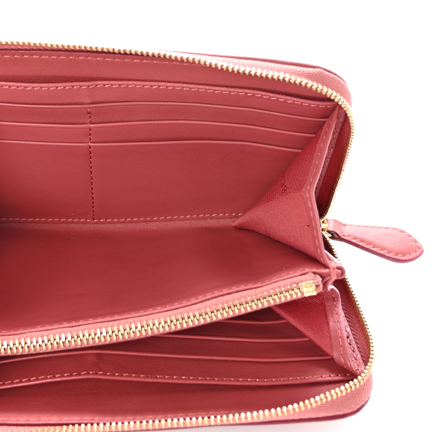 Burberry Grainy Calfskin House Check Elmore Zip Around Wallet Pink 5 of 7