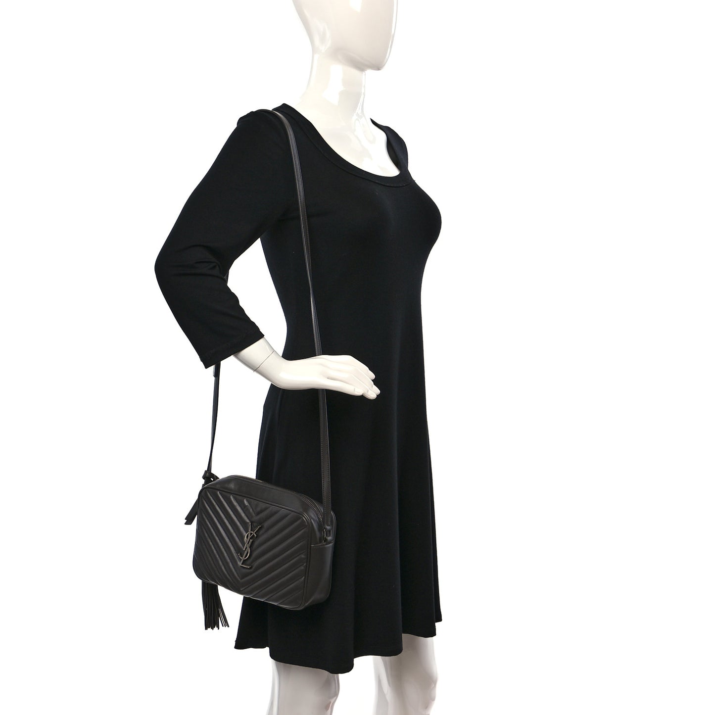 Calfskin Matelasse Monogram Lou Camera Bag Asphalt
