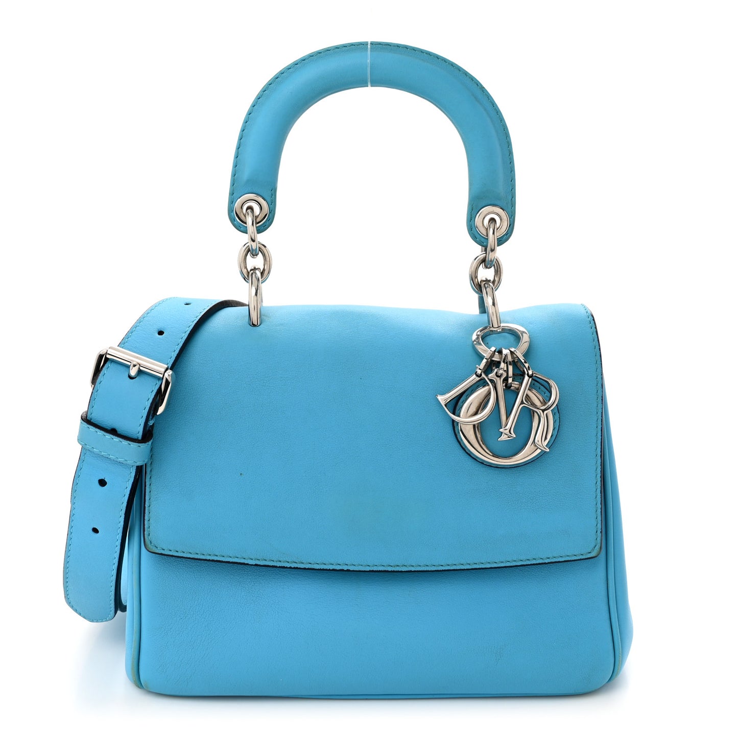 Smooth Calfskin Mini Be Dior Flap Blue