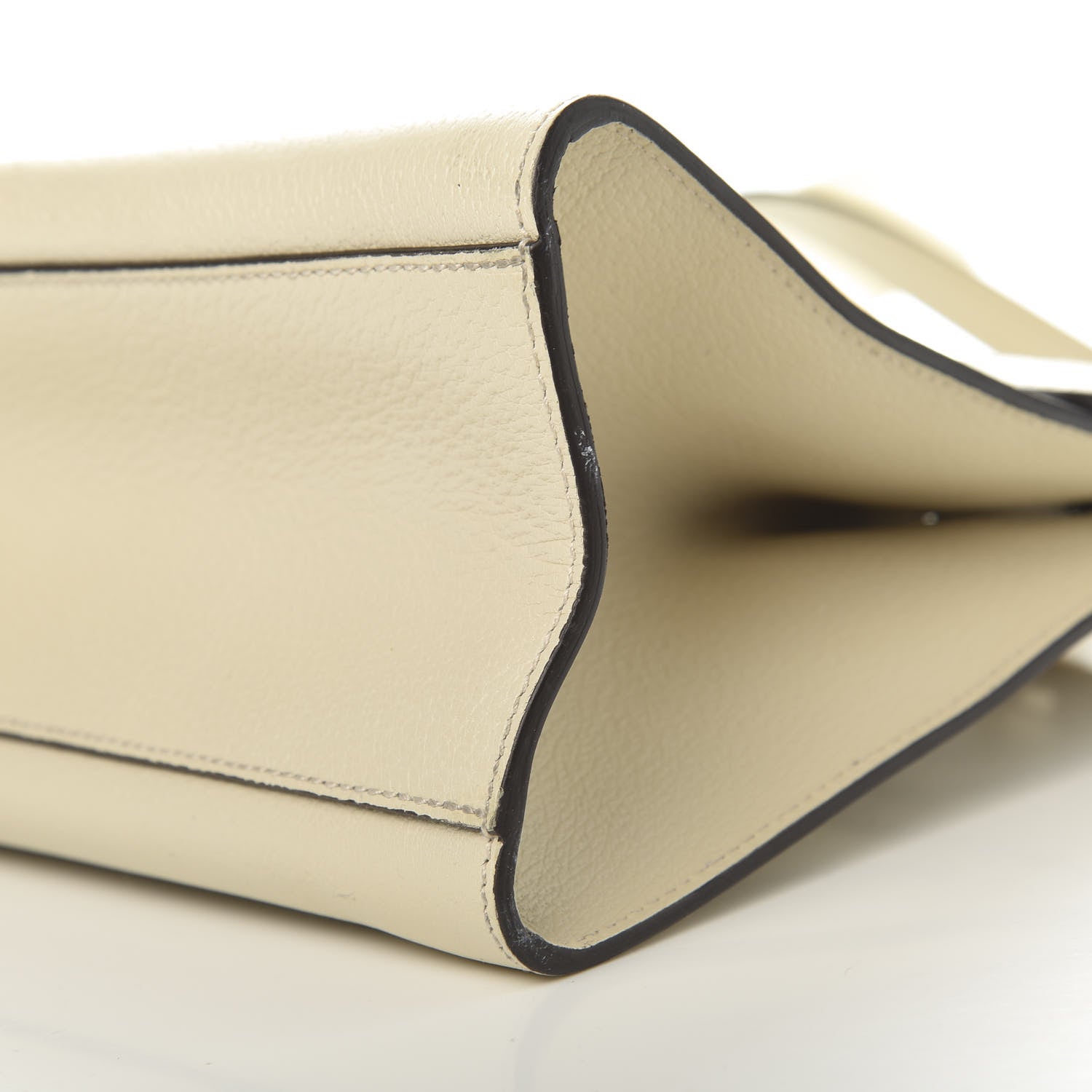 Gucci Grained Calfskin Web Stripe Butterfly Medium Totem Top Handle Bag White 12 of 13