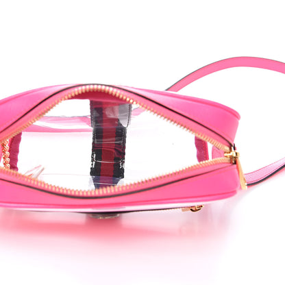 Gucci Vinyl Web Mini Ophidia Transparent Shoulder Bag Fluorescent Fuchsia 5 of 9