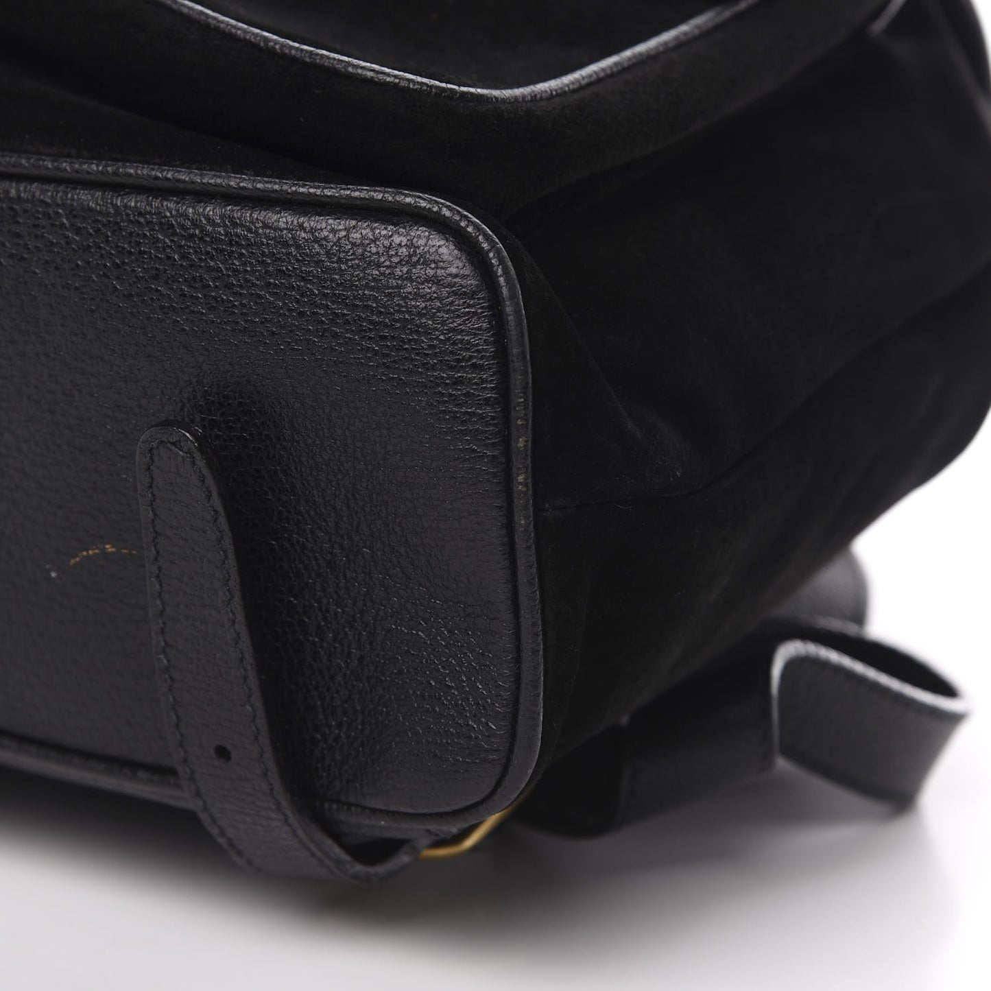 Suede Bamboo Backpack Black