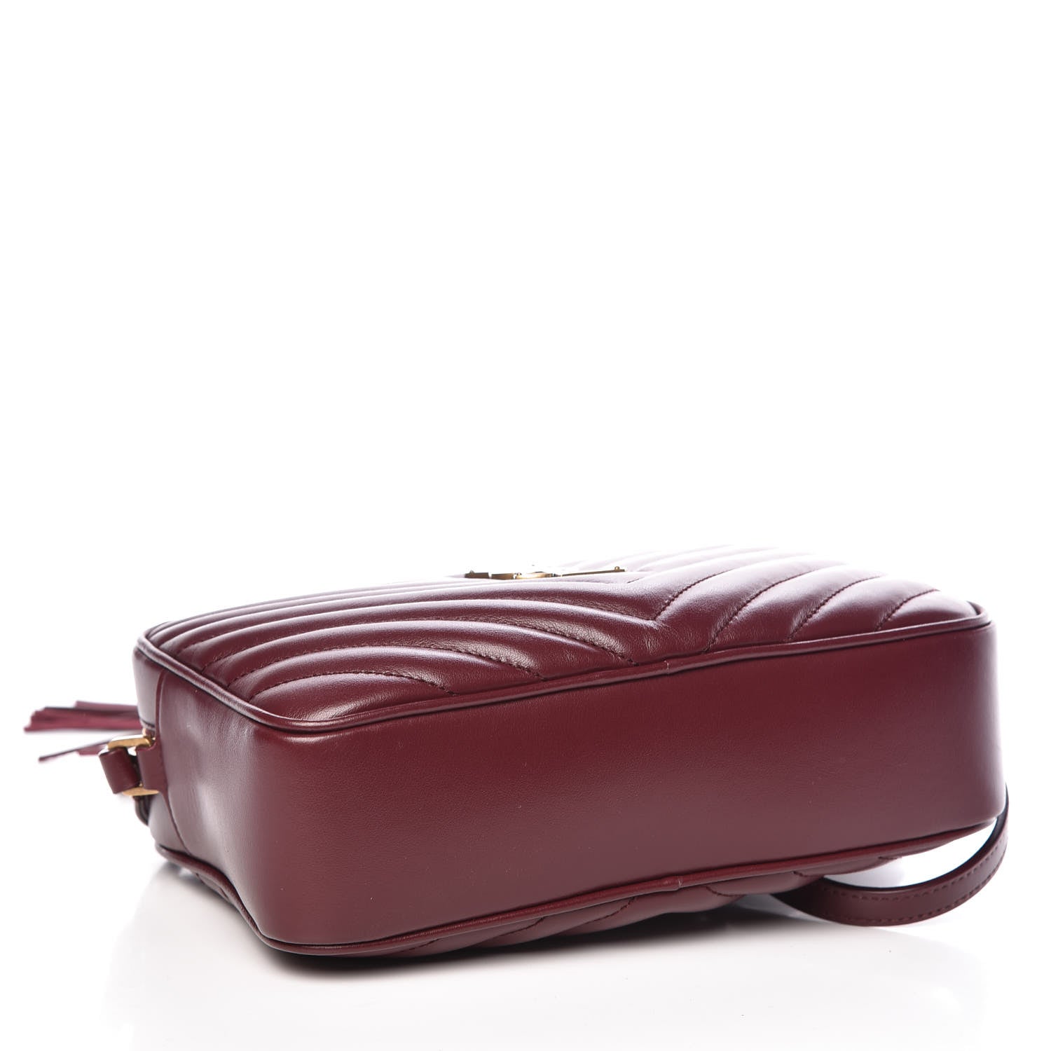 Saint Laurent Calfskin Matelasse Monogram Lou Camera Bag Dark Legion Red 4 of 9